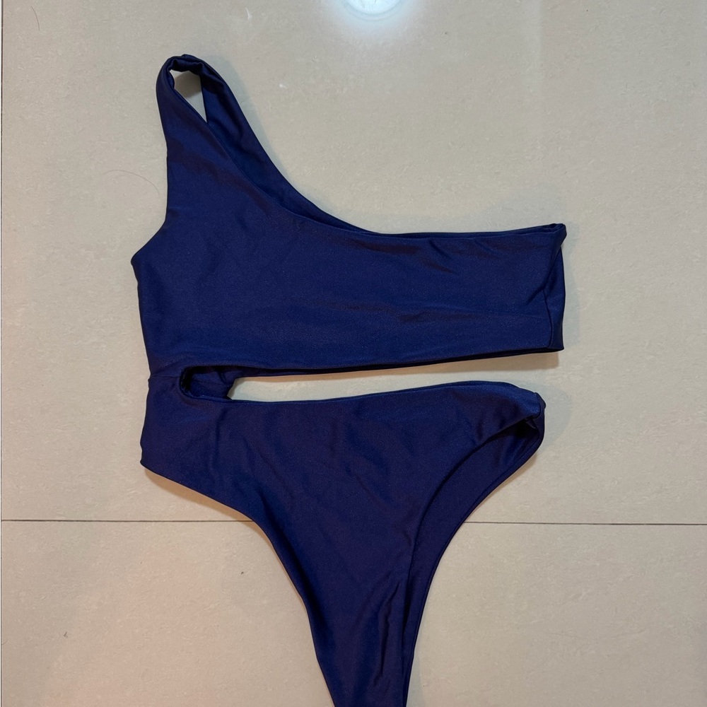 Jade Swim Luna Asymmetrical Side Cutout Swimsuit